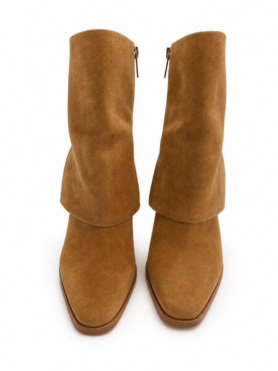 Vince Camuto Shoes - Vince Camuto Alolison Camel Suede Heeled Ankle Boots Women’s US 7 NWOT